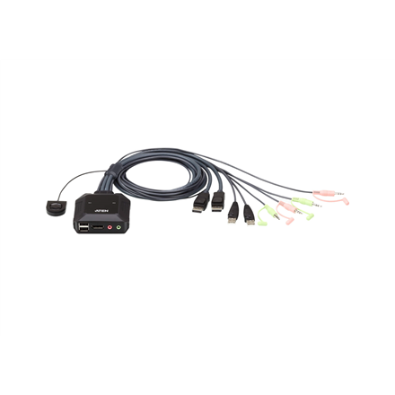 ATEN 2-Port USB DisPlayPort Cable KVM Switch KVM komutators