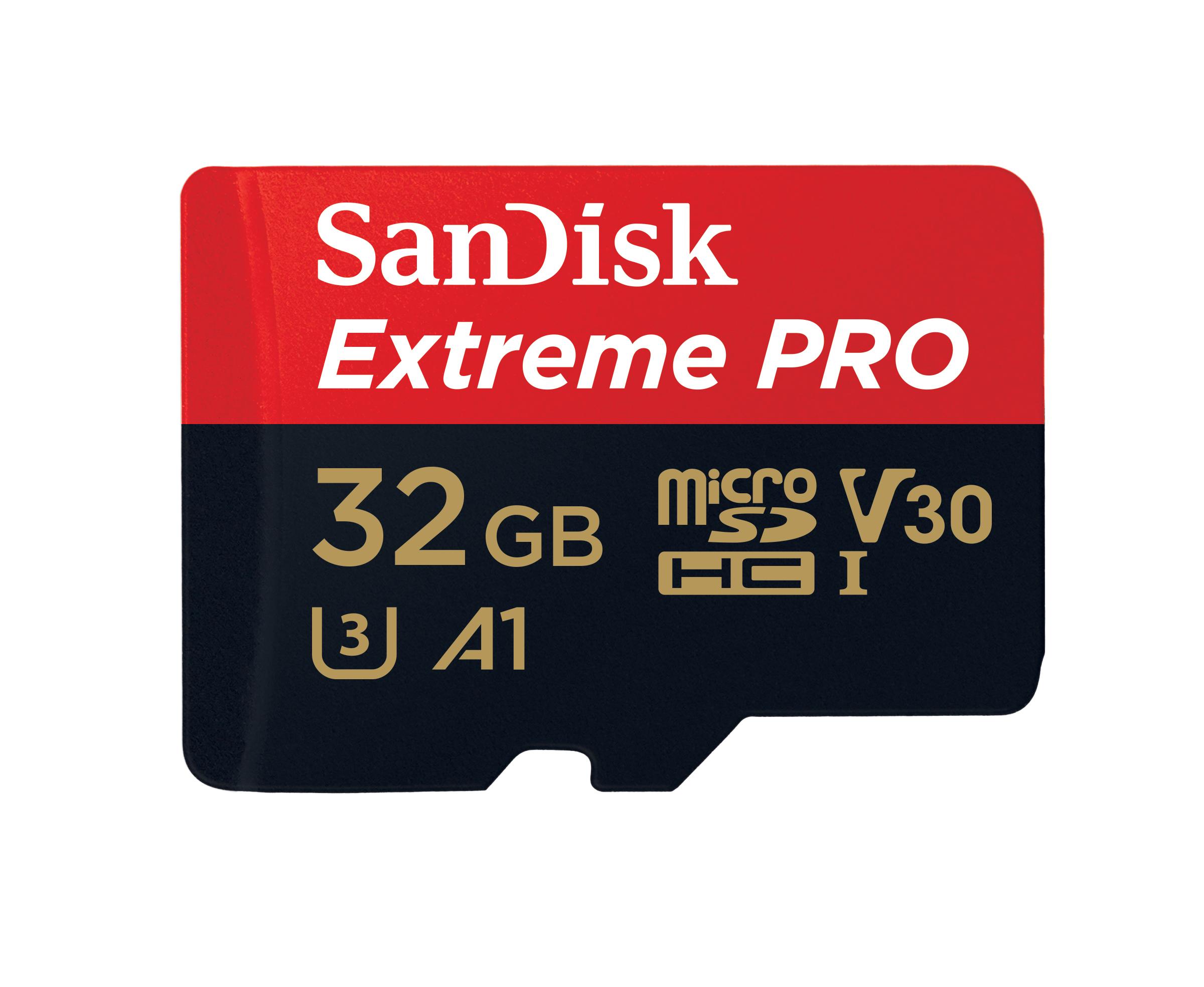 SanDisk microSDHC A1 100MB  32GB Extreme Pro   SDSQXCG-032G-GN6MA atmiņas karte