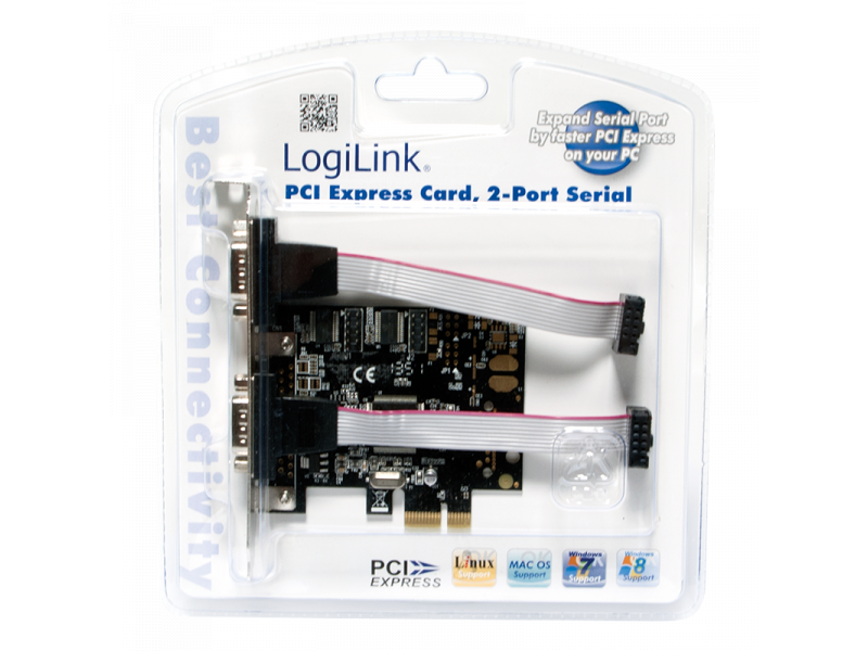 Logilink PCI-express interface card, 2x com(serial) karte