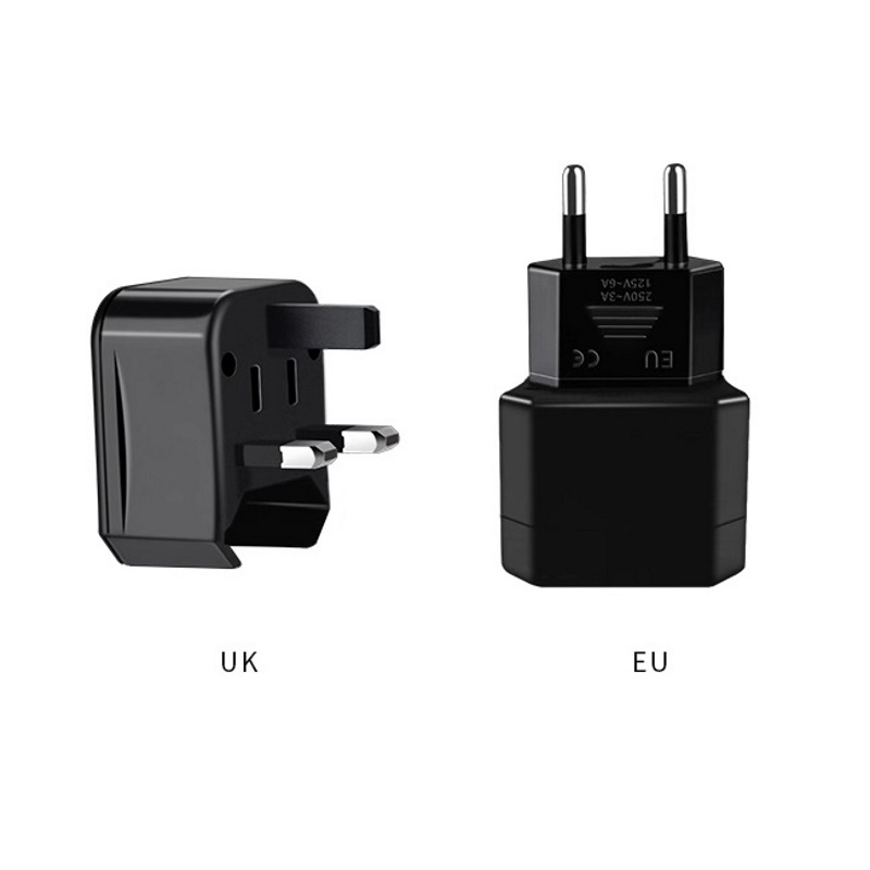 Riff Travel Strāvas ligzdas 3in1 Multi adapteris UK 3-pin - Euro 2pin - US (USA) - Āzijas + Uzglabāšanas kaste adapteris
