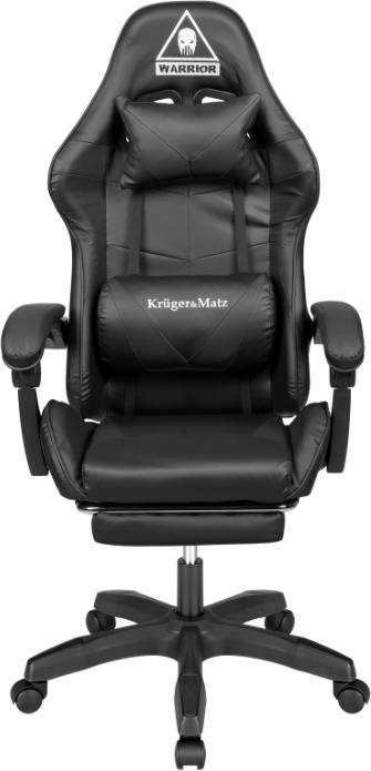 Kruger & Matz Warrior GX-150 gaming chair, black datorkrēsls, spēļukrēsls