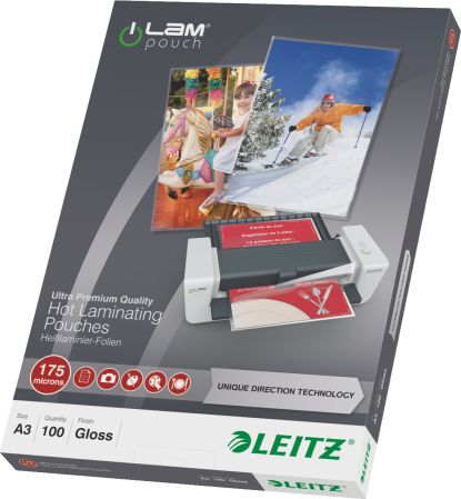 Leitz Folia do laminacji na goraco iLAM A3, UDT, 100szt. (10K274D) 10K274D (4002432397747) laminators