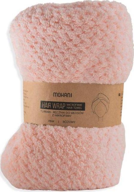 Mohani MOHANI_Hair Wrap turban-recznik do wlosow z mikrofibry Rozowy 5902802721501 (5902802721501)