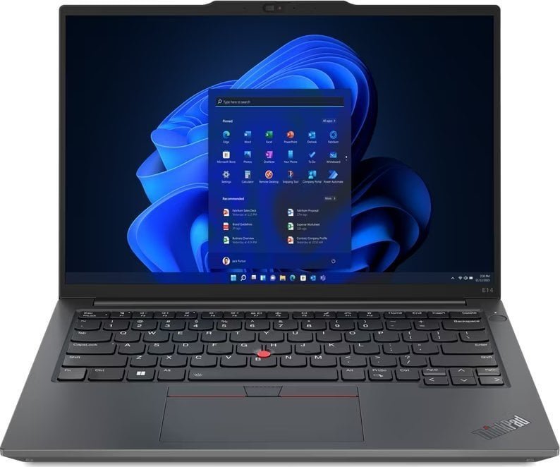 Laptop ThinkPad E14 G5 21JK0082PB W11Pro i5-1335U/8GB/512GB/INT/14.0 WUXGA/Graphite Black/1YR Premier Support + 3YRS OS Portatīvais dators