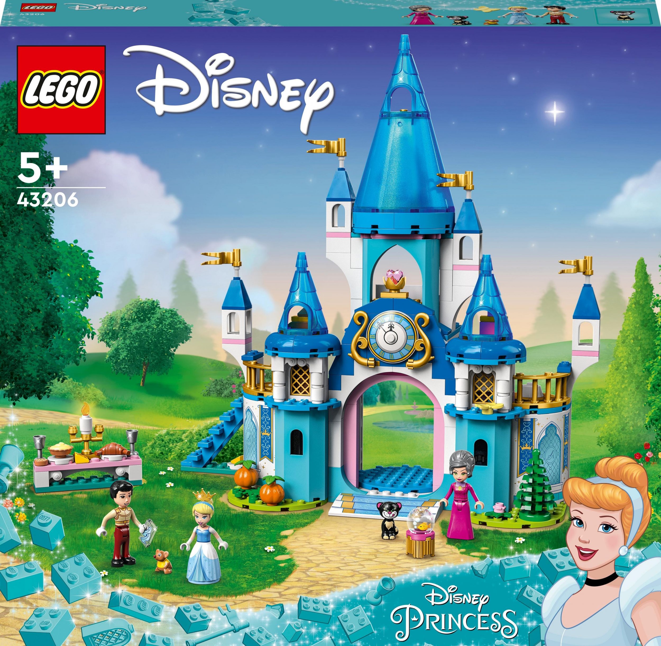 LEGO Disney Princess 43206 Cinderella and Prince Charming Castle LEGO konstruktors