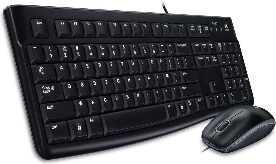 Logitech MK120 USB AZERTY Franzsisch black Tastatur (920-002539) klaviatūra