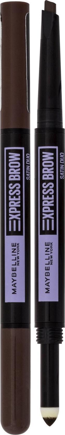 Maybelline  Maybelline Express Brow Satin Duo Kredka do brwi 0,71g Dark Brown 124548 (3600531640408) ēnas