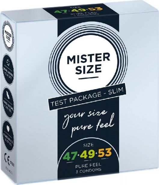 Mister Size Mister Size Condoms prezerwatywy dopasowane do rozmiaru 47mm 49mm 53mm 3szt. 4260605480577 (4260605480577)