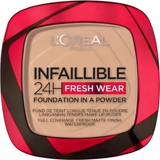 L'Oreal Paris Podklad do twarzy w pudrze Infaillible 24H Fresh Wear 130 True Beige 9 g 3600523951543 (3600523951543) tonālais krēms