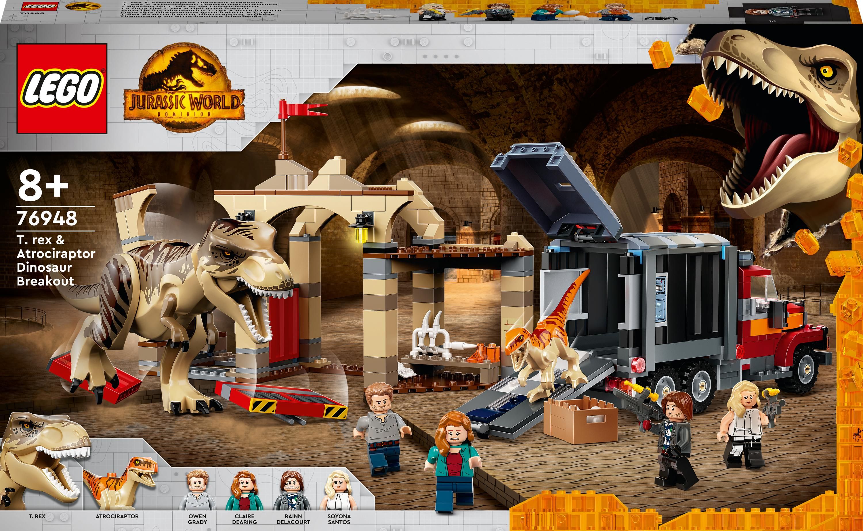 LEGO Jurassic 76948 T-Rex & Antrociraptor:Dinosaur Breakout LEGO konstruktors