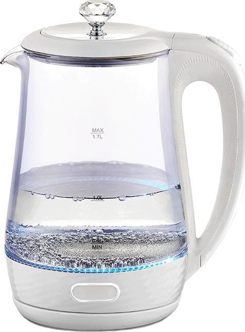 Maestro MR-052-WHITE Electric glass kettle, white 1.7 L Elektriskā Tējkanna