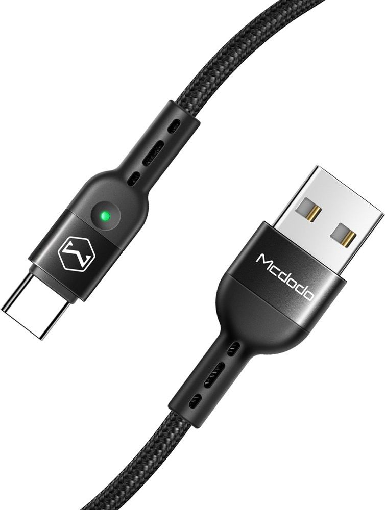 Kabel USB Mcdodo USB-A - USB-C 1.8 m Czarny (74593) 74593 (6921002664202) USB kabelis