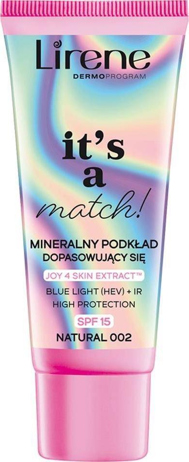 Lirene LIRENE_Its a Match! mineralny podklad dopasowujacy sie SPF15 002 Natural 30ml 5900717659216 (5900717659216) tonālais krēms