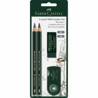 FABER-CASTELL Bleistift Castell 9000 Jumbo Set BK Planšetes aksesuāri