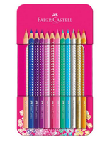 FABER-CASTELL Buntstifte Sparkle 12er Metalletui