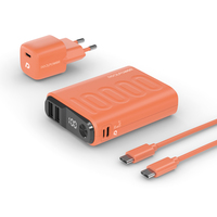 RealPower Powerbank PB-10000 Set       orange      10.000mAh Powerbank, mobilā uzlādes iekārta