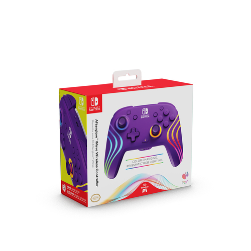 PDP Afterglow Wave Purple Gamepad Analogue / Digital Nintendo Switch, Nintendo Switch OLED 0708056071998 spēļu konsoles gampad