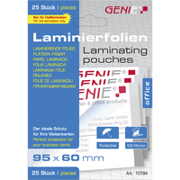 GENIE Laminiertaschen 25 im Visitenkartenformat - Folien laminators