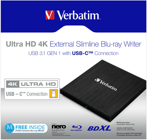 Verbatim 43888 optical disc drive Blu-Ray DVD Combo Black diskdzinis, optiskā iekārta