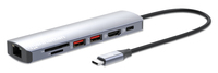 MANHATTAN 7-in-1 4K USB-C Dockingstation 1xHDMI 2xUSB 10Gb/s dock stacijas HDD adapteri