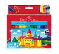 FABER-CASTELL Filzstift Jumbo Sup. Washable 24er