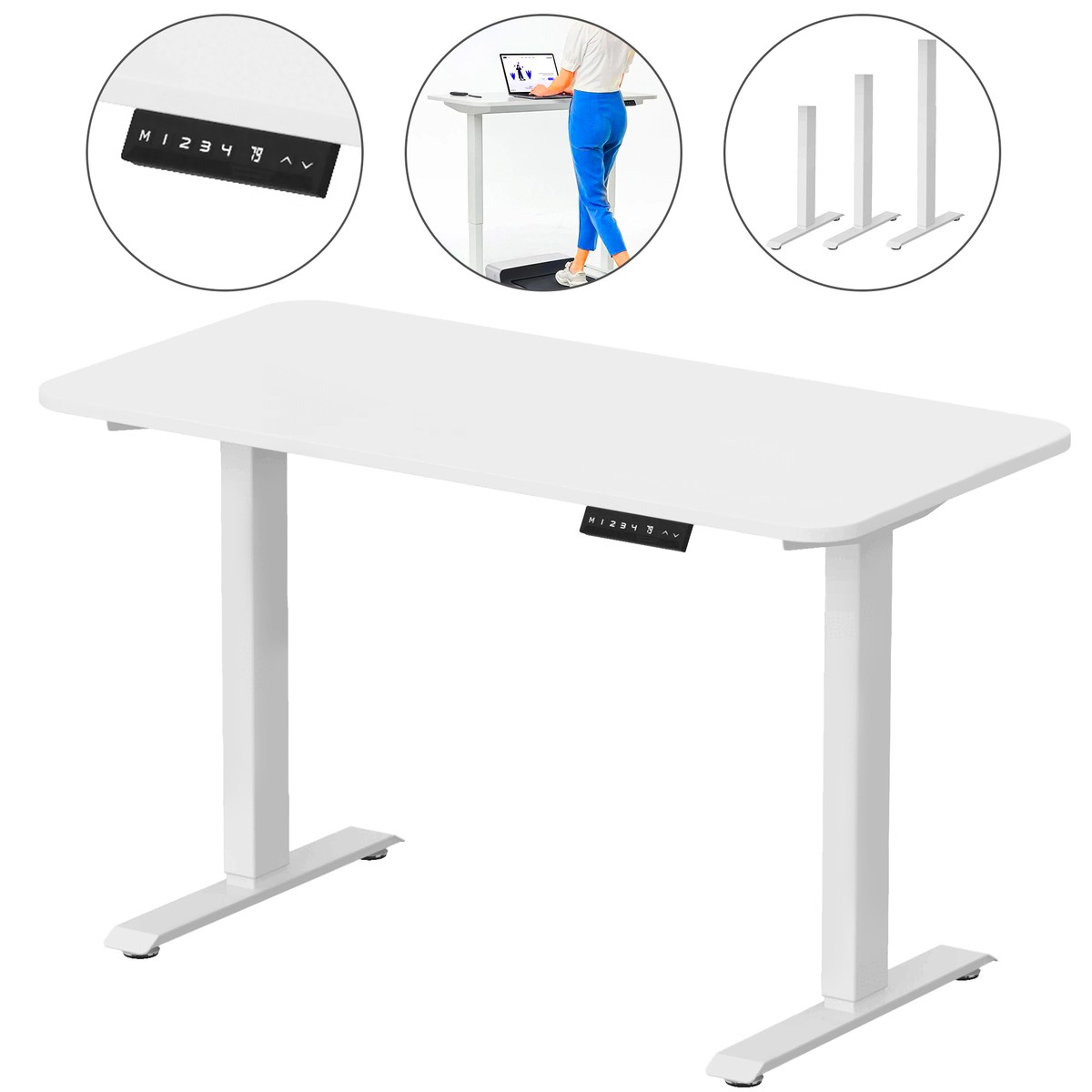 Kingsmith Walkingdesk | Desk with electric height adjustment | White Trenažieri
