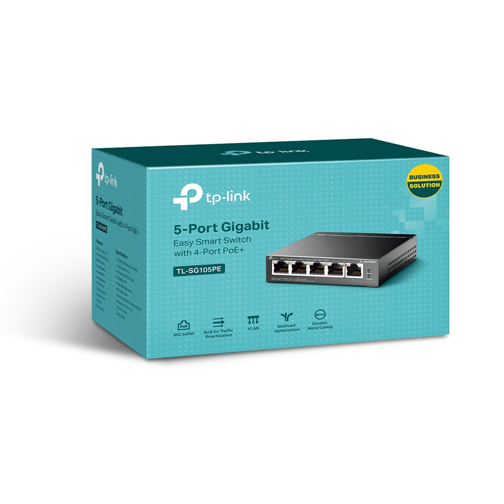 TP-Link Easy Smart TL-SG105PE - Switch - 5 Anschlasse - managed 6935364052744 datortīklu aksesuārs