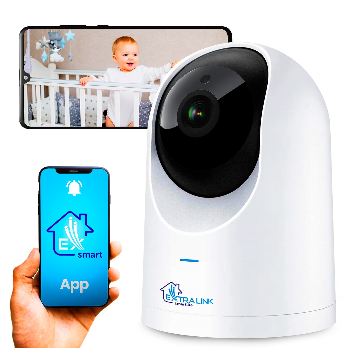 Extralink Smart Life HomeEye | IP Camera | PTZ, Wi-Fi, 2.5K, 4MP, Nanny novērošanas kamera