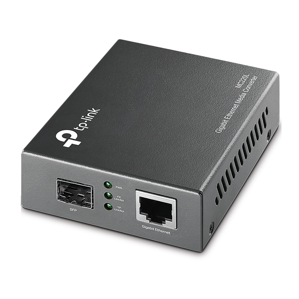 TP-Link MC220L mediaconverter 1000BaseT (RJ45) - 1000BaseSX/LX/LH (SFP) datortīklu aksesuārs