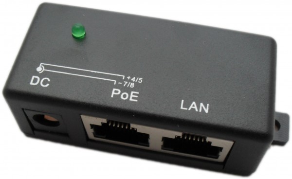 EXTRALINK 1 Port Passive PoE Injector / Adapter 10/100Mbps 12v~48v DC tīkla kabelis