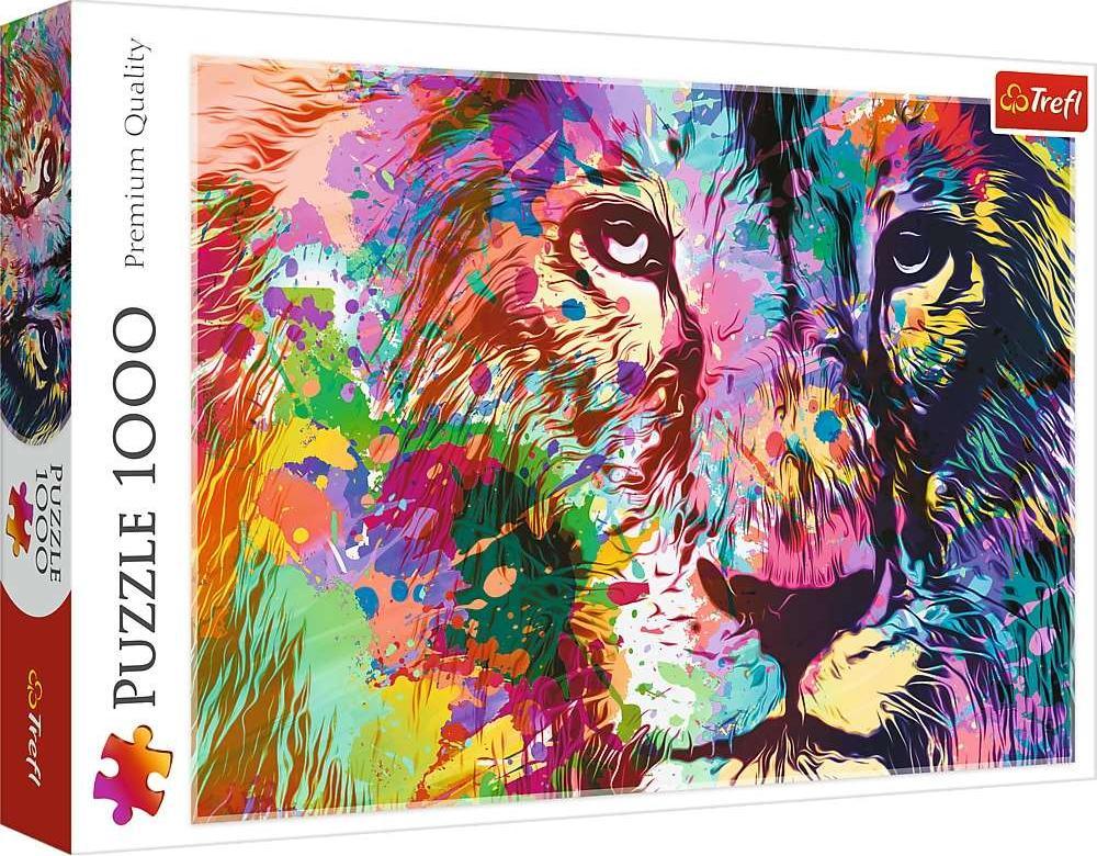 Trefl Puzzle 1000 pieces Colorful lion puzle, puzzle