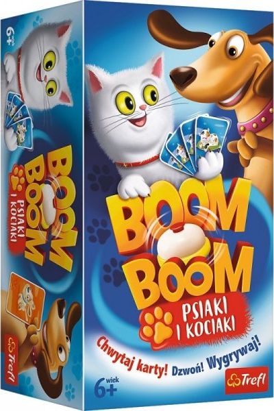 Trefl Boom Boom Dogs and Kittens board game (poļu valodā) galda spēle