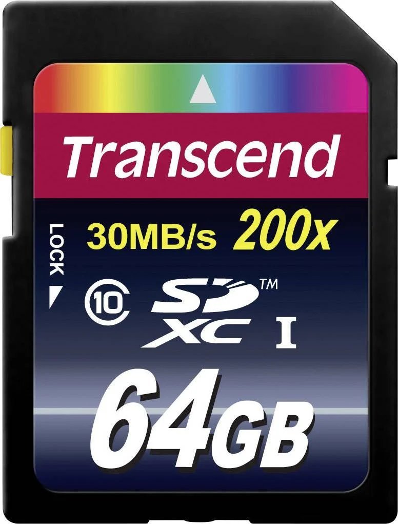 TRANSCEND MEMORY SDXC 64GB/CLASS10 TS64GSDXC10 atmiņas karte