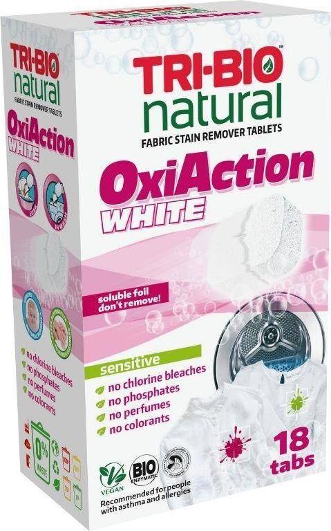 Tri-Bio TRI-BIO, Tabletki do prania OXI ACTION WHITE, 18 szt TRB05537 (856922005537) Sadzīves ķīmija