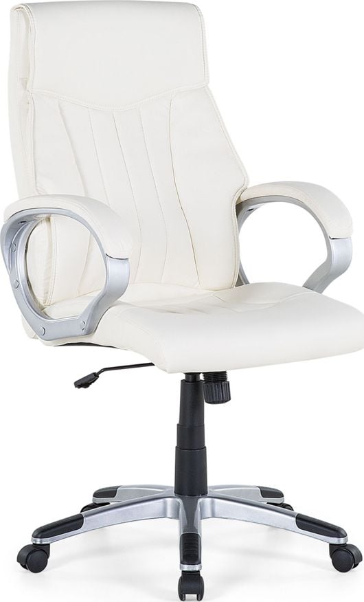Krzeslo biurowe Shumee Fotel biurowy regulowany ekoskora bialy TRIUMPH 46099 (4251682204705) datorkrēsls, spēļukrēsls