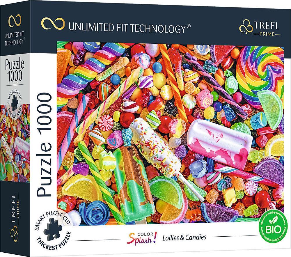 Trefl Puzzle 1000 Lizaki i Cukierki Unlimited Fit Technology puzle, puzzle