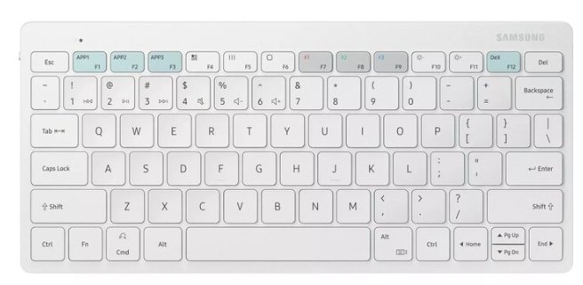 Samsung Universal Multi Bt Keyboard für Tabs White Planšetes aksesuāri