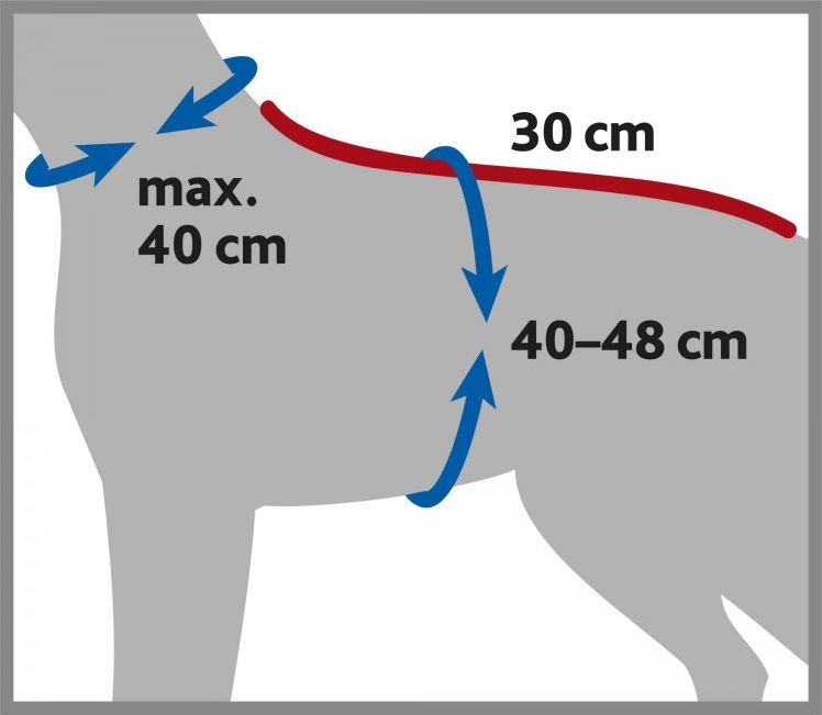 Trixie Szlafrok, dla psa, szary, tkanina frotte, XS: 30 cm TX-23571 (4047974235713)