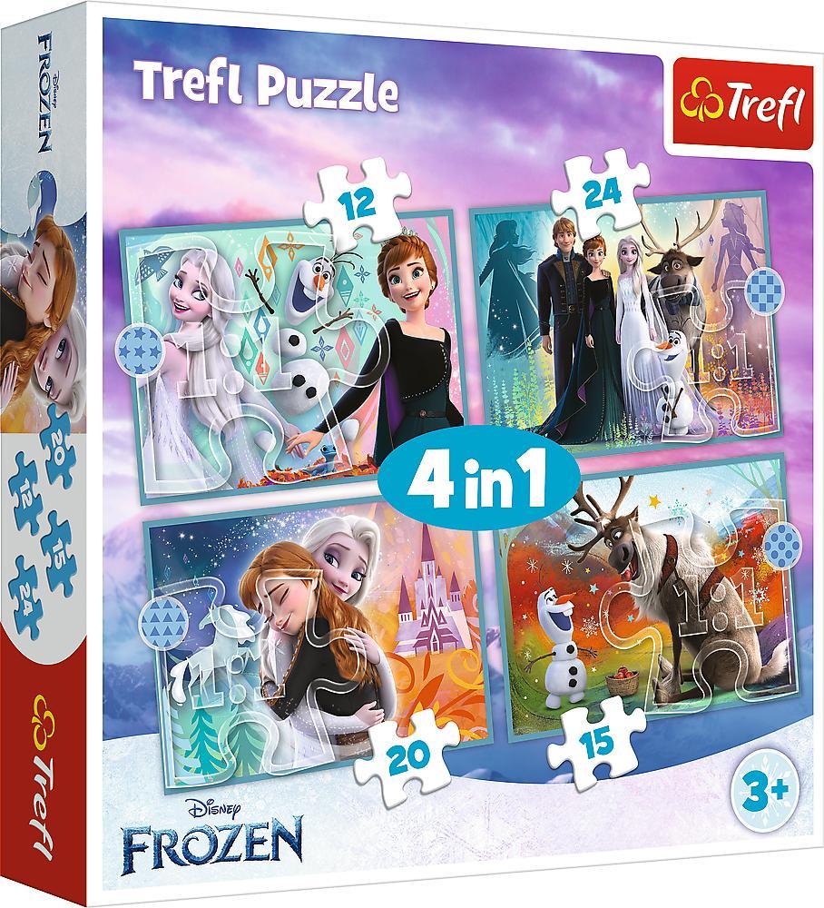 Trefl Puzzle 4in1 The amazing world of Frozen puzle, puzzle