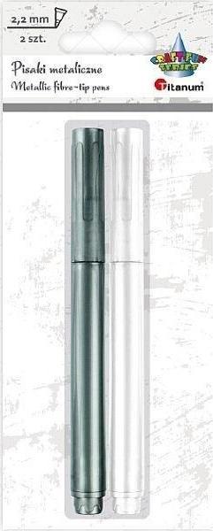 Titanum Pisak metaliczny bialy + srebrny 455087 (5903714519170)