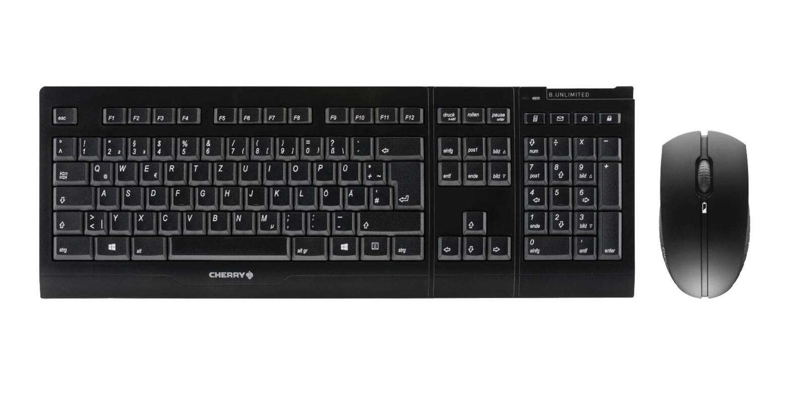 CHERRY Cherry B.UNLIMITED 3.0 RF Wireless Deutsch black Tastatur (JD-0410DE-2) klaviatūra