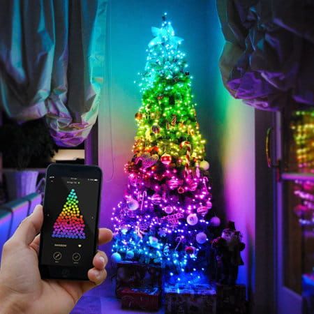 Twinkly LED Christmas tree lights for multicolor cable - RGB 100 pcs (TWS100STP-BEU) Ziemassvētku lampiņas