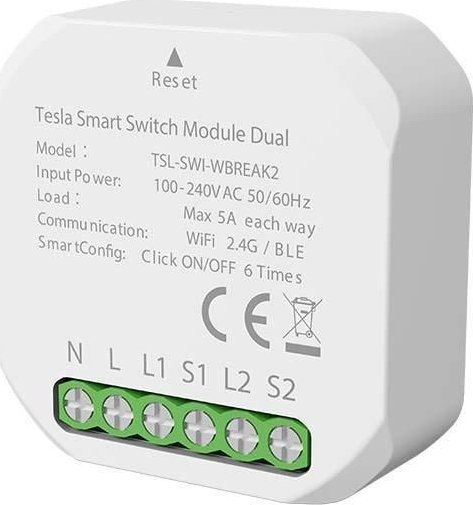 TESLA TSL-SWI-WBREAK2 Smart Switch Module Dual