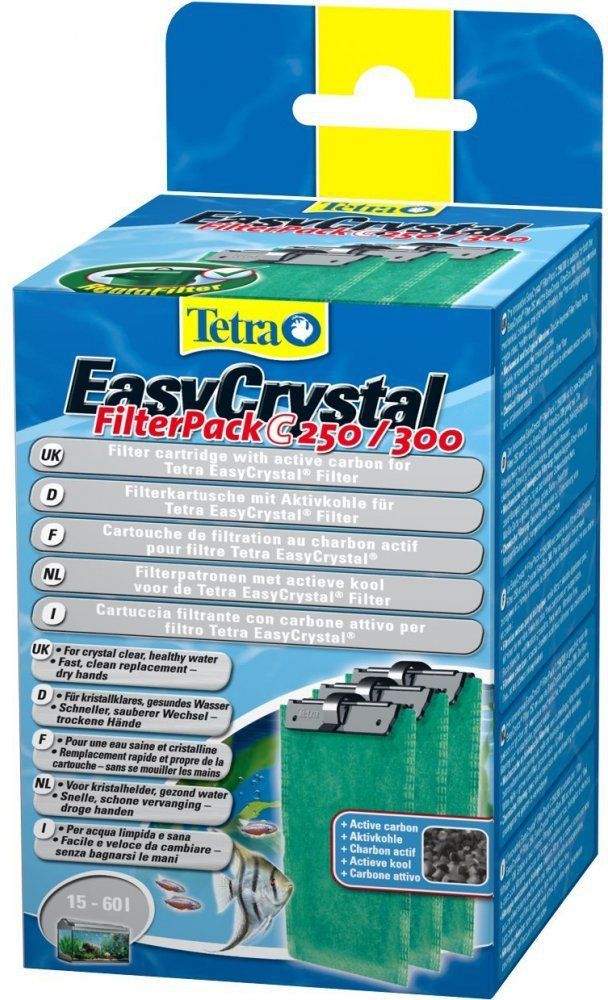 Tetra Wklady Tetra EasyCrystal C 250/300 z aktywnym weglem 05810 (4004218151598) akvārija filtrs