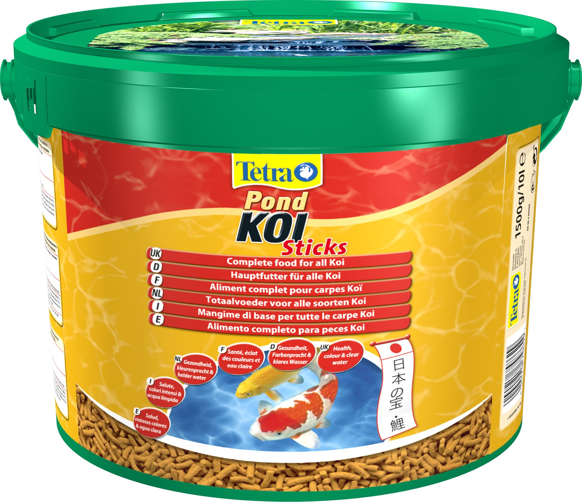 Tetra Food for Koi Sticks 10 L - bucket zivju barība