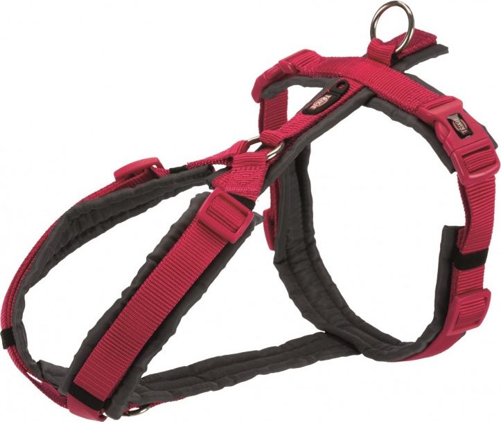 Trixie Premium Trekking Harness, L: 70-85 cm/25 mm, fuchsia/graphite