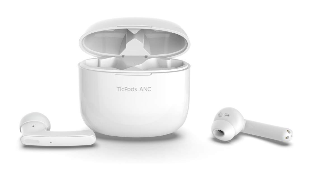 TicPods ANC Headphones, Wireless, White 6940447102889 austiņas