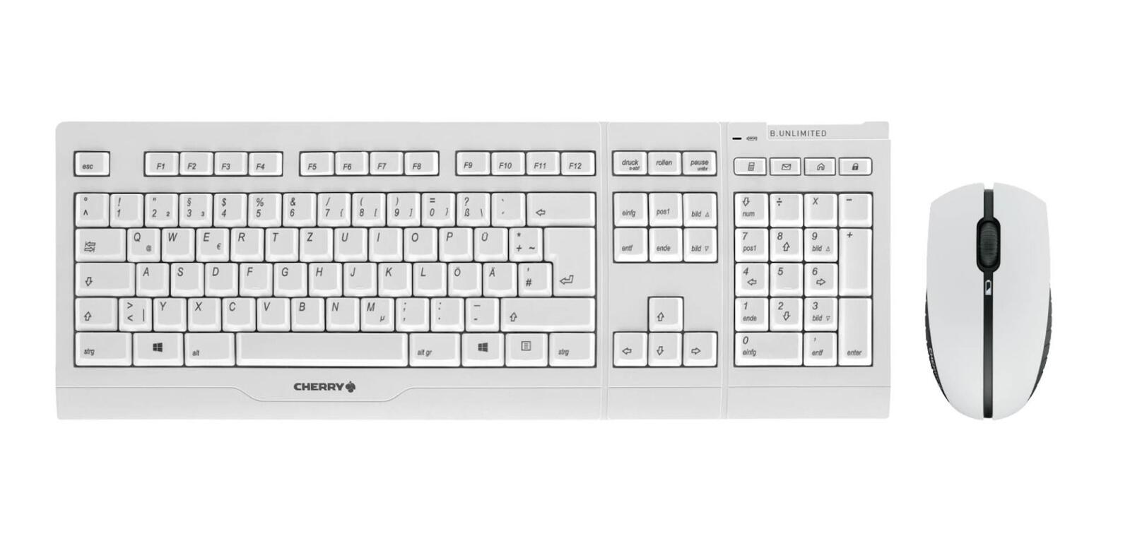 CHERRY B.UNLIMITED 3.0 RF Wireless Deutsch Grau Tastatur (JD-0410DE-0) klaviatūra