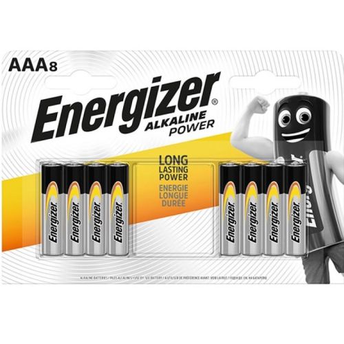 Energizer LR03-8BB Alkaline Power AAA (LR03) BLISTERA IEPAKOJUMA 8GB. ENAP03-8 (7638900410662) Baterija