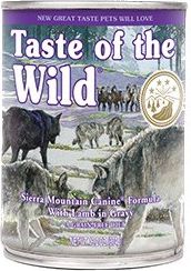 Taste of the Wild Sierra Mountain Canine jagniecina 390g VAT007606 (0074198613397) barība suņiem